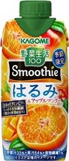 【季節限定】【送料無料　24本販売】カゴメ　野菜生活100 Smoothie はるみ＆アップルマンゴーMix　330ml