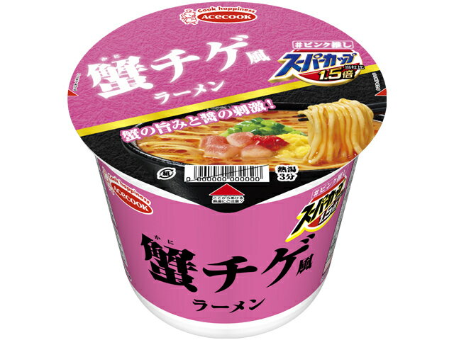 【送料無料】【12個販売】エースコック スーパーカップ1.5倍 蟹チゲ風ラーメン 116g