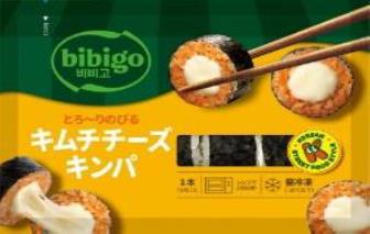 【冷凍】【送料無料　12袋販売】CJFOODS　bibigo　とろ～りのびる キムチチーズキンパ(ハーフ) 125g