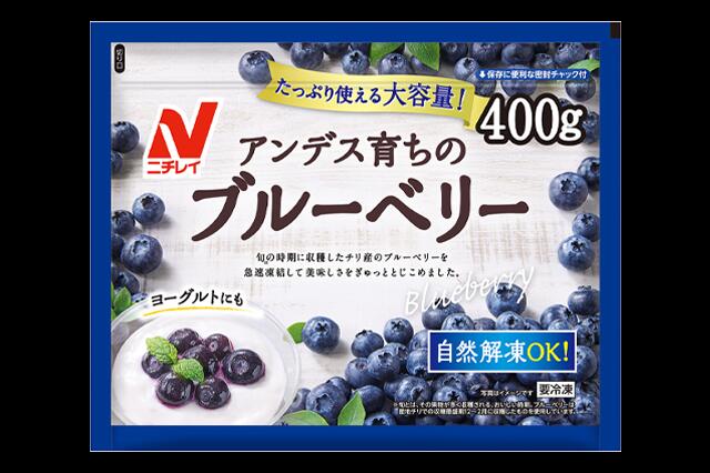 【冷凍】【送料無料】【12袋販売】ニチレイ　アンデス育ちのブルーベリー　400g　まとめ買い　冷凍フルーツ　冷凍果物　果物　フルーツ　冷凍食品