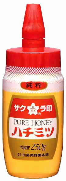 【送料無料】【6個販売】加藤美蜂園　 サクラ印 　純粋ハチミツ 250g