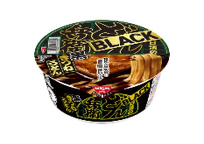 送料無料　まとめてお得【12個販売】日清食品　日清のBLACKどん兵衛 黒きつねうどん 粗挽き黒胡椒と濃厚黒醤油スープのサムネイル