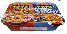 送料無料　まとめてお得【12個販売】 ペヤング 超大盛やきそばハーフ＆ハーフしょうゆラーメン風＆ギョウザ風 　230gのサムネイル