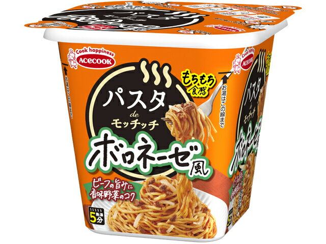 送料無料　まとめてお得【12個販売】エースコック　パスタdeモッチッチ　ボロネーゼ風　95g×12個