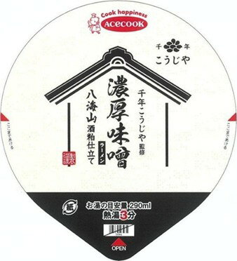 送料無料　まとめてお得【12個販売】エースコック　千年こうじや監修　八海山酒粕仕立て　濃厚味噌ラー..
