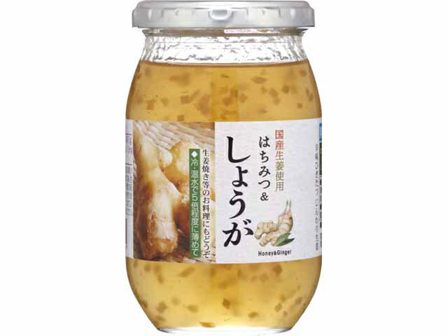 【送料無料】【3個販売】加藤美蜂園　はちみつ＆しょうが 420g（ガラス容器）