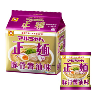 テイクストーン 楽天市場店 【まとめ買い】【6個販売】 マルちゃん正麺 豚骨醤油味 5食パック×6個入り 袋ラーメン
