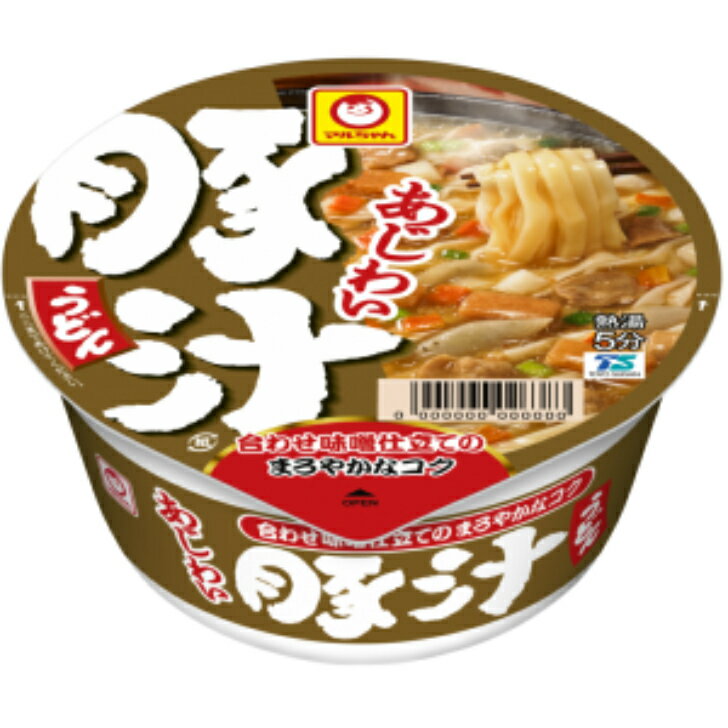 送料無料 まとめてお得【12個販売】 マルちゃん あじわい豚汁うどん 109g 12個入り カップラーメン