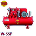 富士コンプレッサー (配送先法人様限定) 二段式タンクマウント形コンプレッサ W-55P 5.5kw 圧力開閉器式(4)