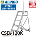 アルインコ (配送先法人限定) 組立作業台 CSD-120K 4段タイプ 天板サイズ:500×525 天板高さ:1.20m 手掛かり棒標準装備 ALINCO