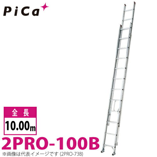 ピカ/Pica 2連はしご　プロ 2PRO-100B 最大使用質量：100kg 全長：10m