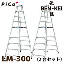 ピカ /Pica 便軽・BENKEI 軽量専用脚立 LM-300 2台セット 10尺 天板高さ:2.85m