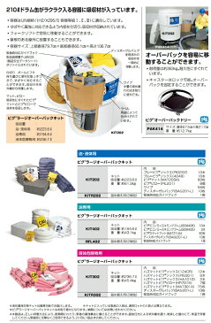 ピグ ラージオーバーパックキット 液体危険物用 KITR302 KIT302詰替え用 2梱包