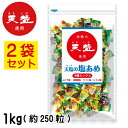 赤穂化成 天塩の塩あめ 2袋セット 1kg(約250粒) 日向夏・レモン・パイン・ぶどう 業務用 塩飴 熱中飴