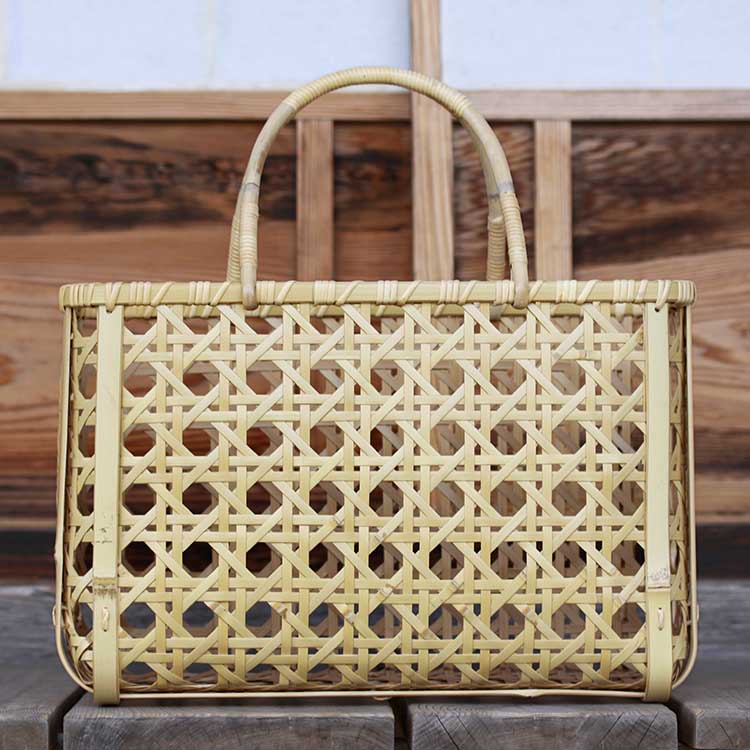 白竹八ツ目角籠バッグ