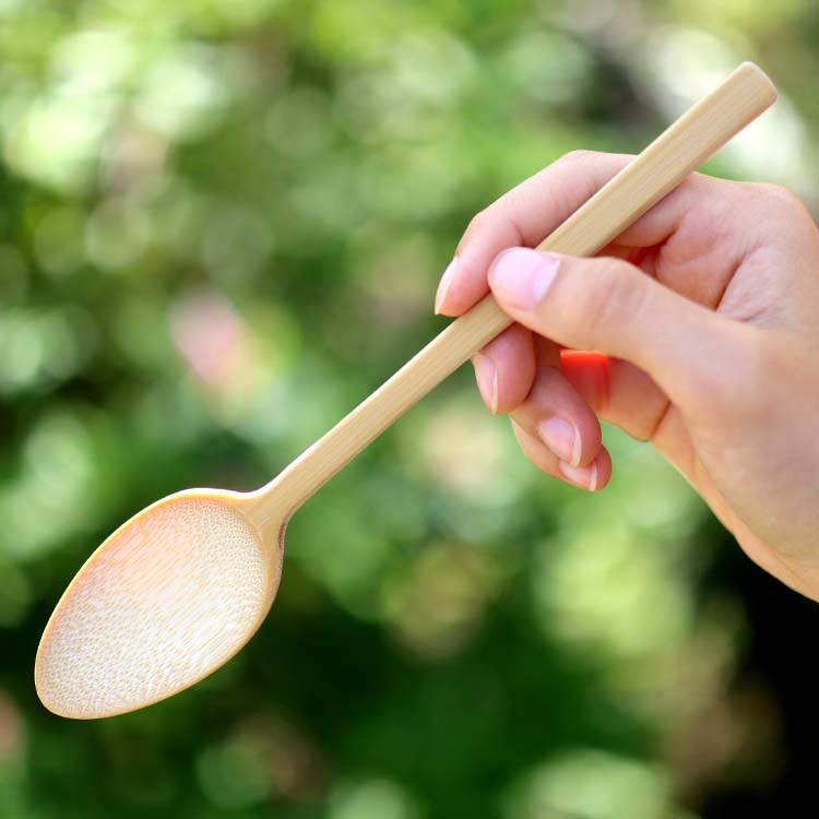 樂天商城 - 【4/28正午〜5/6まで！3,980円（税込）以上で先着300名様におまけ付！】【予約販売 お届けまで約2ヶ月】薄型竹カレースプーン（無塗装）竹虎四代目が毎日使いたい無塗装仕上げの竹製スプーン（名入れ/刻印）