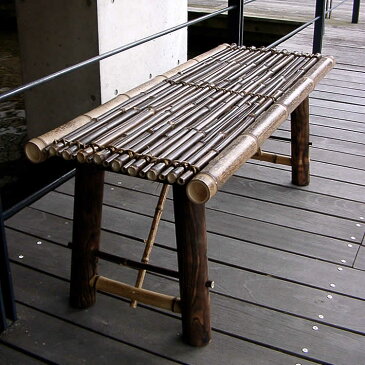 縁台 竹 国産 日本製　虎竹縁台（折り畳み式）小100cm　2人掛け　玄関用腰掛けにも