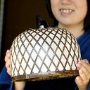 【受注生産 お届けまで約1週間】創業明治27年老舗竹屋がお届け日本唯一の虎竹照明丸傘ライト(小)