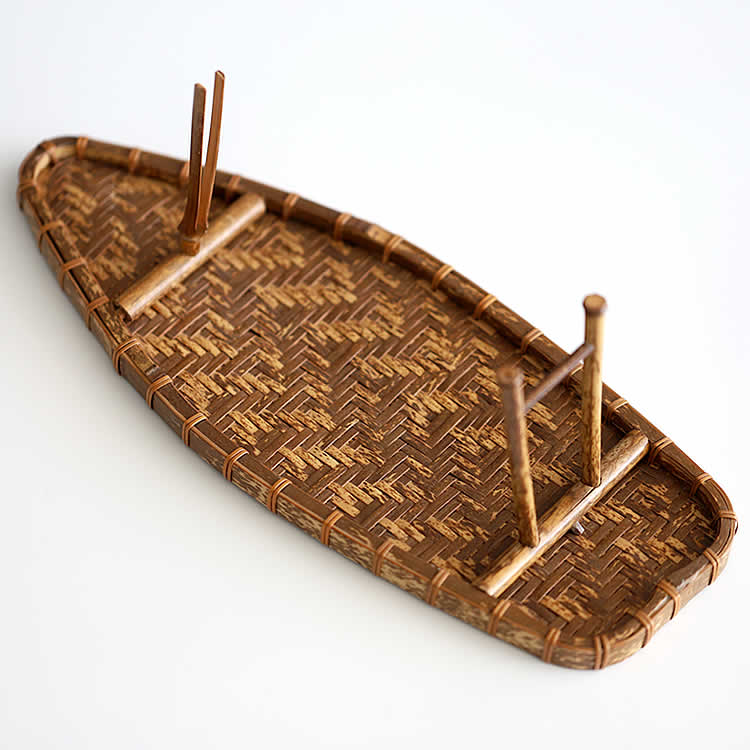 【限定】渡辺竹清作 炉扇立て（Japanese bamboo art by Chikusei Watanabe）