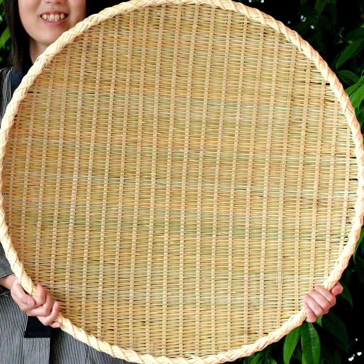 樂天商城 - 【4/28正午〜5/6まで！3,980円（税込）以上で先着300名様におまけ付！】丸竹ざる（二重巻）特大 70cm