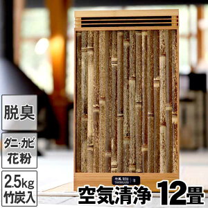 【5/6 9:59まで50%ポイントバック】【国産】空気清浄機「竹風」 8〜12畳用 最高級竹炭 吸着 消臭 脱臭 浄化 清浄 シックハウス症候群 シックハウス対策 ホルムアルデヒド 花粉 ダニ 空気 リフレッシュ 静か 安心