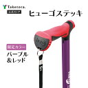 【竹虎公式】竹虎 ヒューゴステッキ パープル&レッド 杖 SGマーク