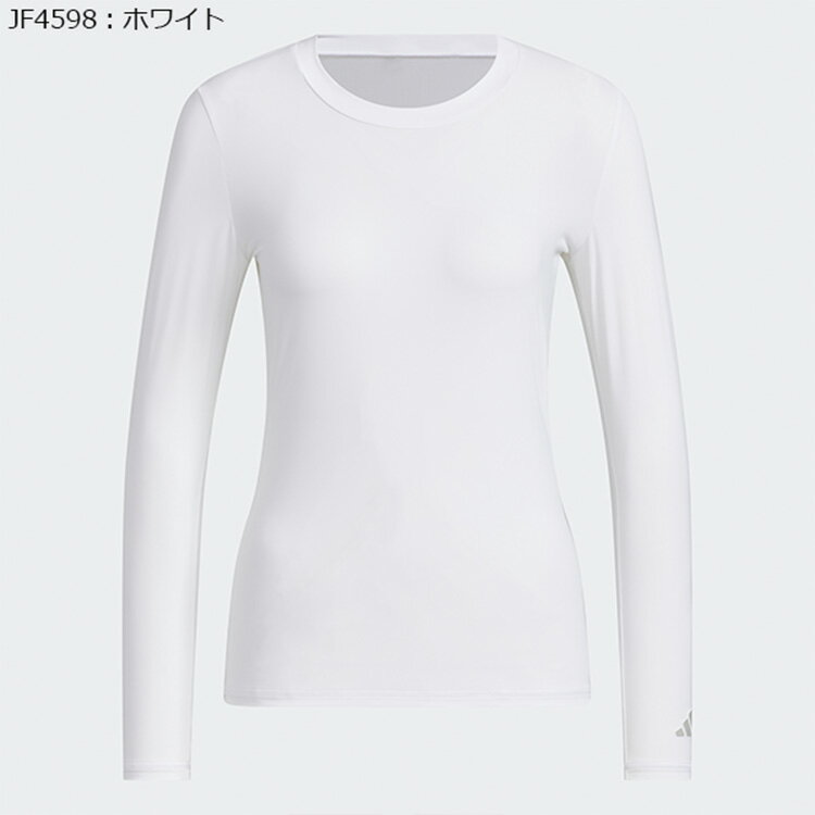 【セール対象】 アディダス ゴルフ インナーシャツ レディース 長袖 シャツ レイヤー クルーネック 吸汗速乾 ストレッチ ゴルフウェア ブランド 無地 KTI88 adidas golf