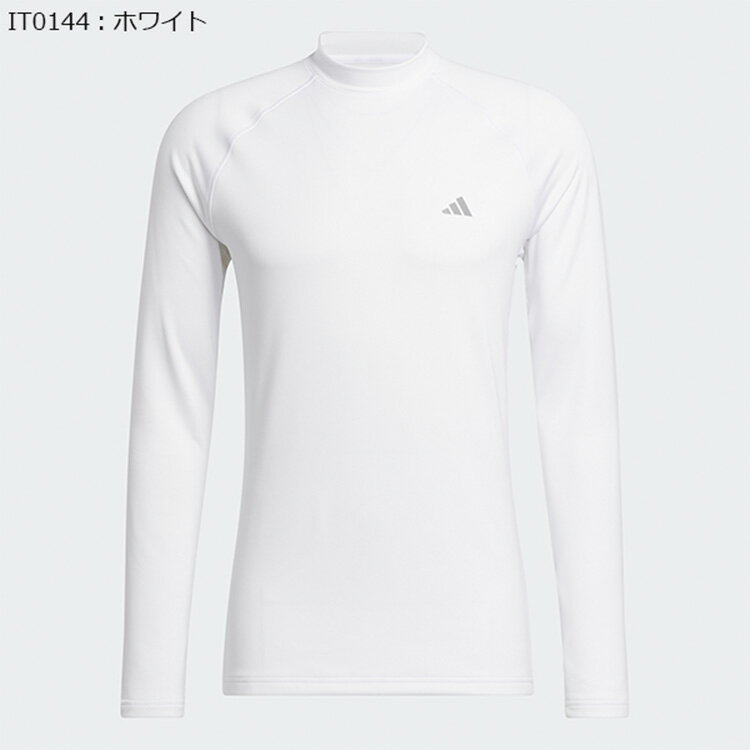 【セール対象】 アディダス ゴルフ モックシャツ メンズ 長袖 シャツ モックネック コールドレディ 保温 吸放湿 ゴルフウェア ブランド 無地 JTX53 adidas golf