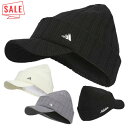 【セール対象】 アディダス ゴルフ ニットキャップ メンズ 帽子 キャップ バイザーニット ニット帽 ゴルフキャップ ブランド 無地 秋 冬 JTY47 adidas golf