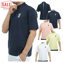 【セール対象】 アドミラルゴルフ シャツ モックシャツ メンズ 半袖 モックネック 吸水速乾 ストレッチ ゴルフウェア ブランド ロゴ 無地 ADMA536 Admiral golf