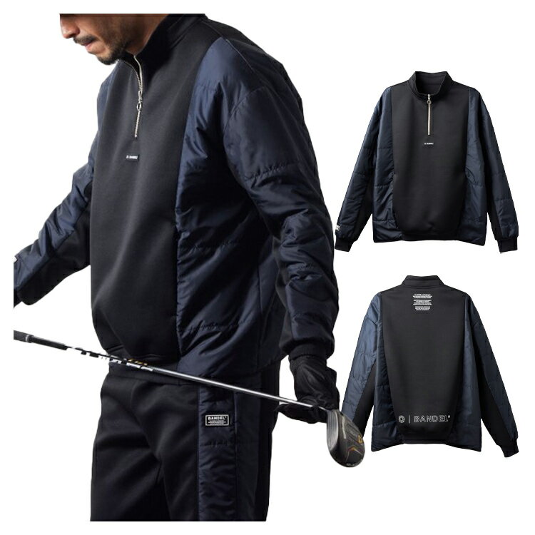 【月間優良ショップ受賞】 バンデル ゴルフ ブルゾン メンズ 長袖 ハーフジップ ダンボールニット 