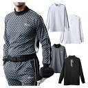 【365日出荷対応】 バンデル ゴルフ モックシャツ メンズ 長袖 シャツ ハイネック モックネック ストレッチ 保温 裏起毛 総柄 ゴルフウェア ブランド ロ...