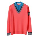 【月間優良ショップ受賞】 ディセンバーメイ ゴルフ ニットポロ メンズ 長袖 フェイクレイヤード セーター ニット テンセル ポロシャツ 重ね着風 保湿 吸湿 ...