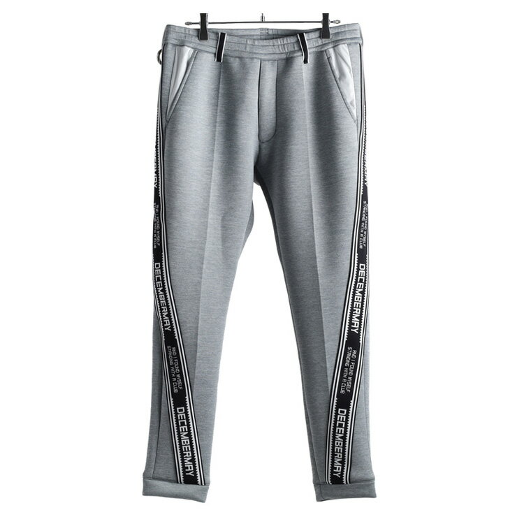 【月間優良ショップ受賞】 ディセンバーメイ ゴルフ パンツ メンズ ジョガーパンツ ストレッチ 裾リブ ダンボールニット サイドライン 無地 ゴルフウェア ブラ...