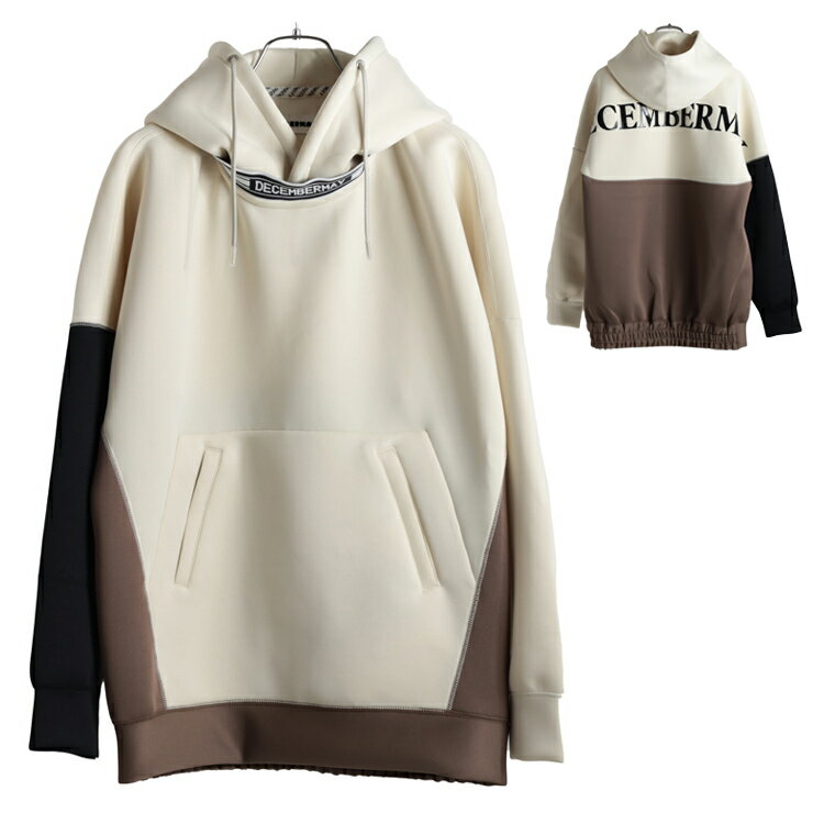 【365日出荷対応】 ディセンバーメイ ゴルフ パーカー メンズ レディース フーディー フード 長袖 ダンボールニット トップス プルオーバー ゴルフウェア ブランド バックロゴ 4-305-1212 DECEMBERMAY