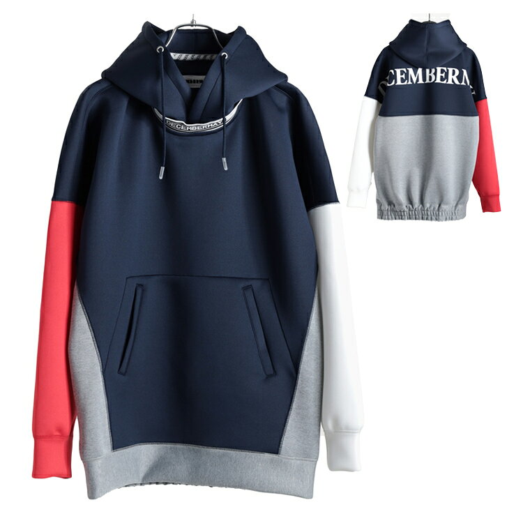 【365日出荷対応】 ディセンバーメイ ゴルフ パーカー メンズ レディース フーディー フード 長袖 ダンボールニット トップス プルオーバー ゴルフウェア ブランド バックロゴ 4-305-1212 DECEMBERMAY