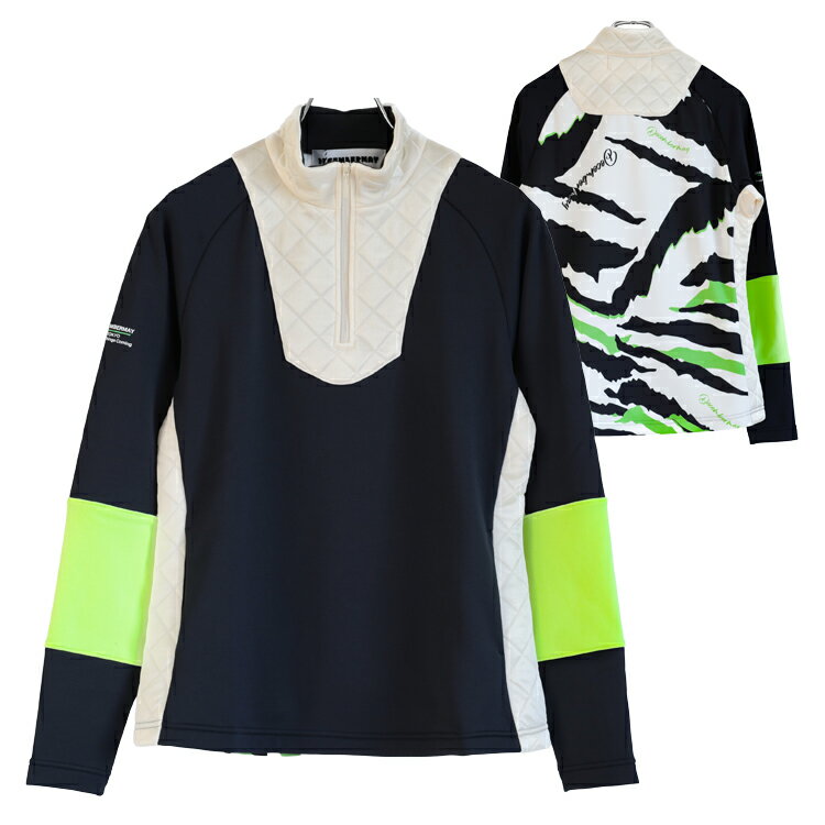 【365日出荷対応】 ディセンバーメイ ゴルフ フリース メンズ ハーフジップ 長袖 ハイネック ミドル丈 トップス ブルゾン 蓄熱 保温 UVケア ストレッチ...