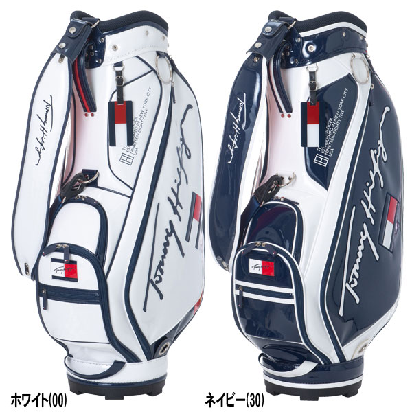 【月間優良ショップ受賞】 トミーヒルフィガー ゴルフ キャディバッグ メンズ 9.0型 約3.7kg 5分割 ブランド レア ホワイト ネイビー レッド 白 赤 紺 THMG1SC4