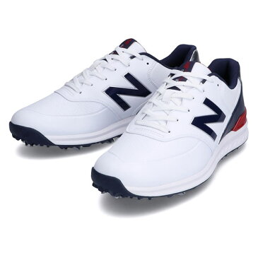 【月間優良ショップ受賞】 ニューバランス ゴルフ シューズ 靴 メンズ レディース スパイク 鋲あり スパイクシューズ 紐 紐靴 ゴルフシューズ 軽量 白 ホワイト トリコロール UG996 TR2