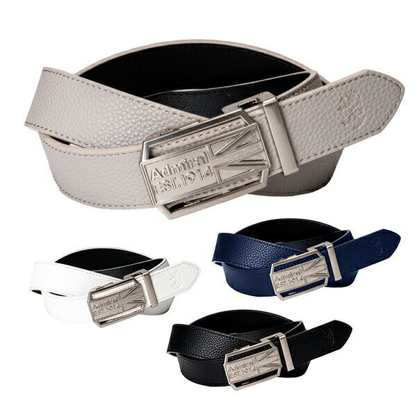 【月間優良ショップ受賞】アドミラルゴルフ ベルト メンズ フィットスルーベルト スライドベルト 穴なしベルト フリーカット可能 白 黒 ベージュ 紺 春 夏 秋 冬 ADMB3AV1 Admiral Golf