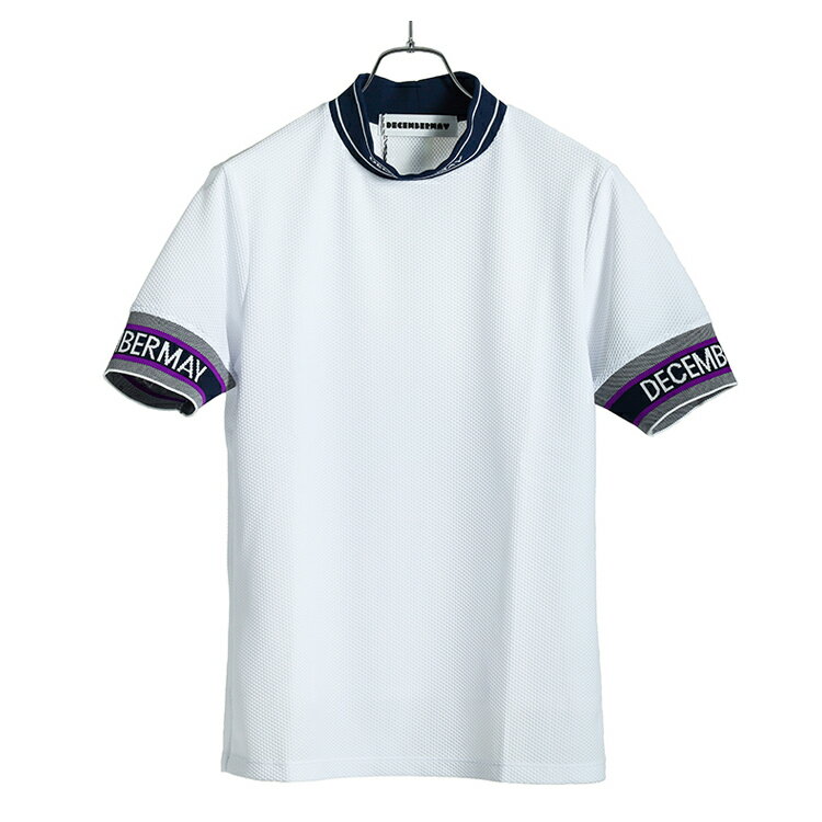 【365日出荷対応】 ディセンバーメイ ゴルフ モックシャツ メンズ 半袖 ハイネック 吸水速乾 ストレッチ 無地 春 夏 秋 ゴルフウェア ブランド 1-305-0132