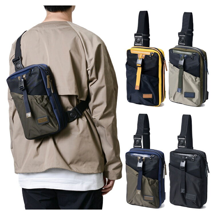 【月間優良ショップ受賞】 マスターピース スリングバッグ メンズ バッグ ボディバッグ ショルダーバッグ 斜め掛け 大人 バッグ 鞄 キャリーバー対応 縦型 タテ 日本製 ブランド 289074 Scramble master-piece