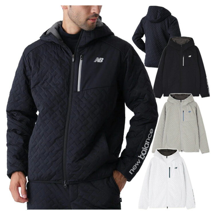 【365日出荷対応】 ニューバランス ゴルフ ジャケット メンズ 長袖 ブルゾン フーディー フルジップ 中綿 裏起毛 保温 ストレッチ ゴルフウェア 無地 ブランド 0125220006 New Balance golf