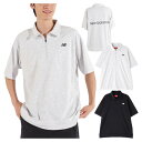 【8/1以降出荷】 ニューバランス ゴルフ カラーシャツ メンズ 半袖 シャツ ハーフジップ ストレッチ UVカット 吸汗速乾 ゴルフウェア 無地 ロゴ ブランド 0125168007 New Balance golf