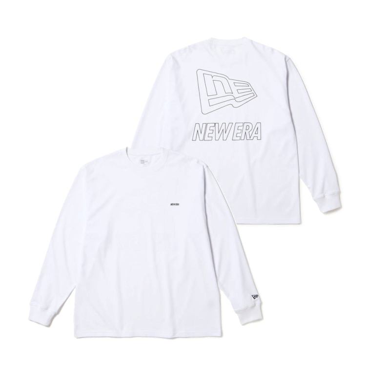 【365日出荷対応】ニューエラ Tシャツ メンズ レディース 長袖 シャツ オーバーサイズ クールエラ 吸汗速乾 無地 14674831 NEW ERA ブラン...