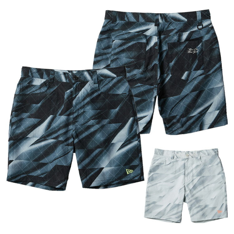 Rakuten - 【365日出荷対応】 ニューエラ ゴルフ ショートパンツ メンズ レディース パンツ 短パン ゴルフウェア カットグラス 総柄 14859953 14859954 NEW ERA ブランド 春 夏 秋