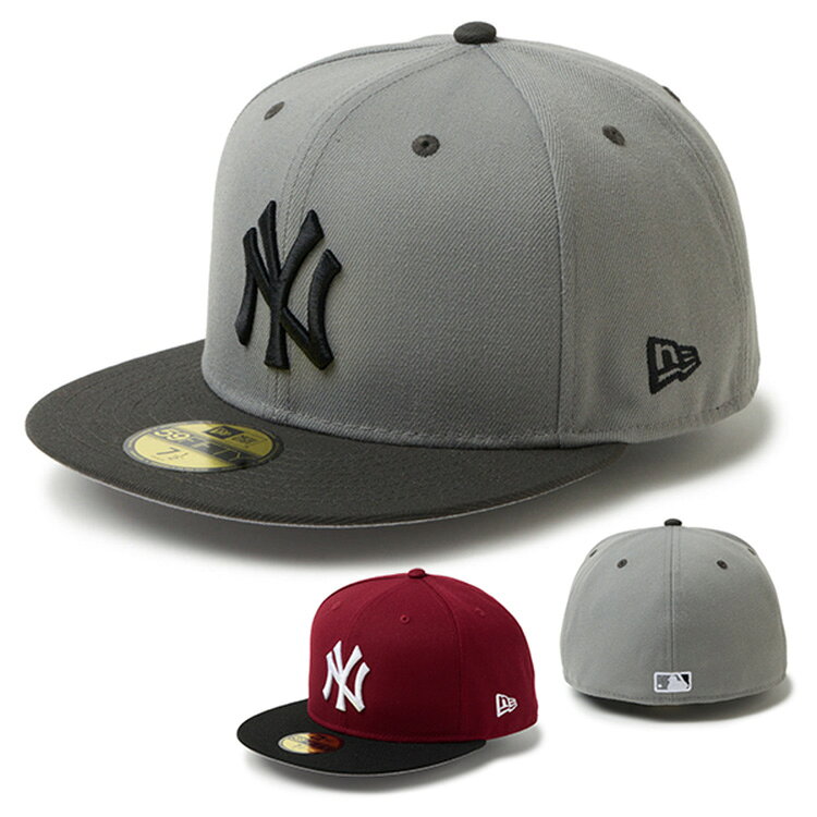 Rakuten - 【365日出荷対応】 ニューエラ キャップ コラボ メンズ レディース 帽子 ニューヨークヤンキース 59FIFTY 14880415 14880416 NEW ERA 無地 シール 平つば フラットバイザー ブランド