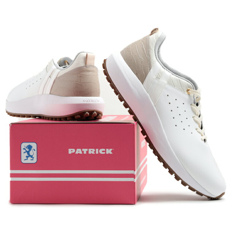 【月間優良ショップ受賞】 パトリック ゴルフ シューズ メンズ 靴 スパイクレス シャトー カップ クロコ クロコ レザー 日本製 紐 紐靴 ゴルフシューズ ロ...