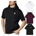 【365日出荷対応】 サイコバニー ゴルフ フーディー メンズ 半袖 シャツ Tシャツ フード ゆったり ゴルフウェア 総柄 春 夏 秋 ブランド GF636 ...