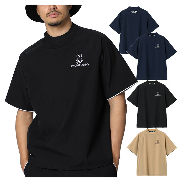 【365日出荷対応】 サイコバニー ゴルフ ラグランTシャツ メンズ 半袖 シャツ Tシャツ 軽量 パイピングライン ゴルフウェア 無地 ロゴ 春 夏 秋 ブランド GF720 PSYCHO BUNNY